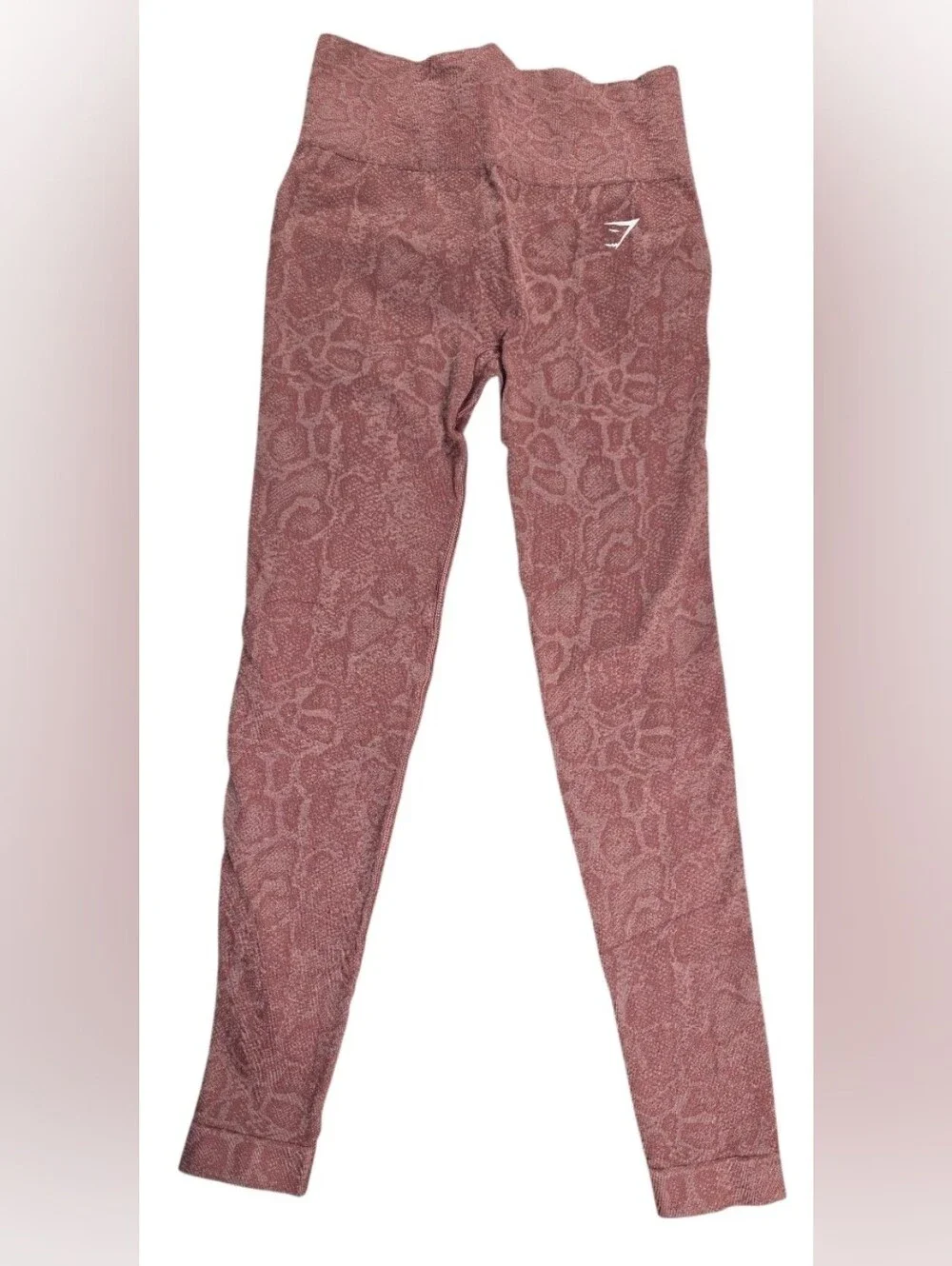 Gymshark Women’s High-Waisted Snake Print Leggings Mauve Size S